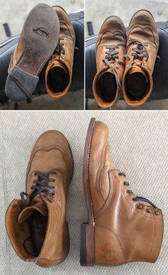 Wolverine 1000 Miles, amazing transformation, wonderfully refreshed and cleaned leather and new half-soles