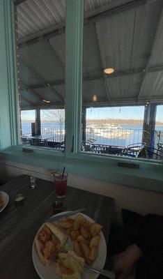 View from inside thru enclosed patio