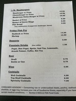 Menus page 2