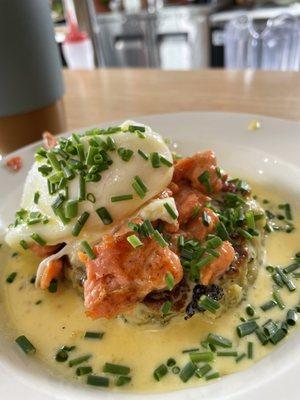 Salmon benedict - brunch on saturday and sunday 8-2