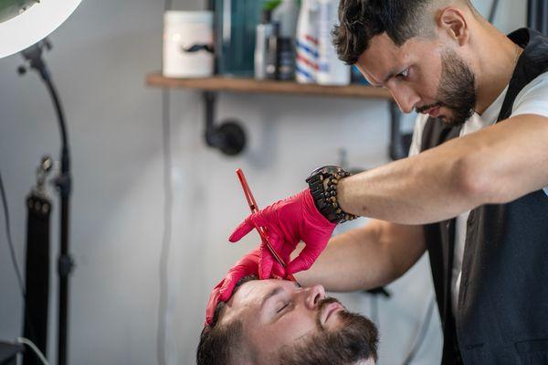 Haircut and shave.