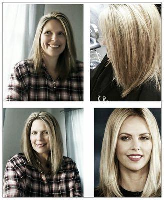 I gave Jessyca a pic of Charlize Theron's hair (bottom right). Obviously lol.