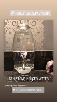 Gem stone infused water for our clients! By Vita Jwuel...