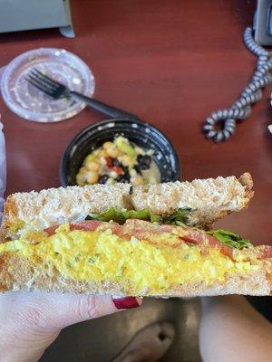 Curried Egg Salad Sandwich (salmon week)