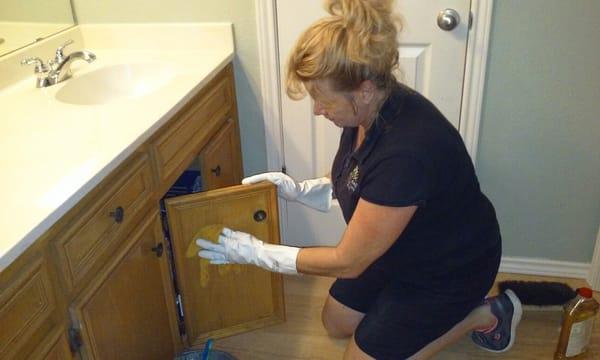 We clean & polish cabinets