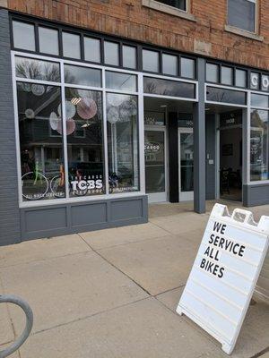 Our storefront on Willy St. Look for us next to Batch Bakehouse.