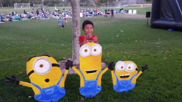 The park hosted "Minions." Part of the city events for free summer movies at the parks..