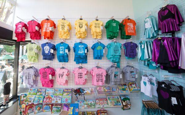 Kids shirts in all colors imaginable.