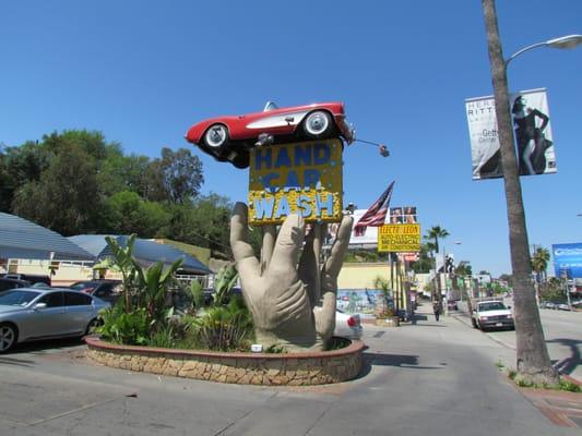 The great sign at the Studio City Hand Car Wash.