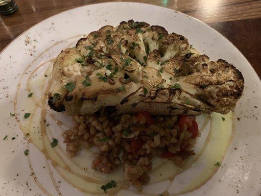 Not the best cauliflower steak.