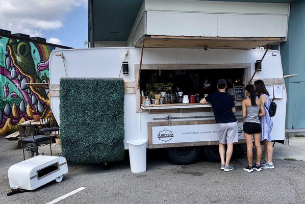 Trailer located in the parking lot next Wil's Pub