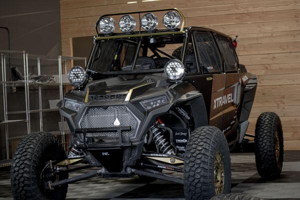 polaris rzr custom matte black and gold vinyl wraps San Diego