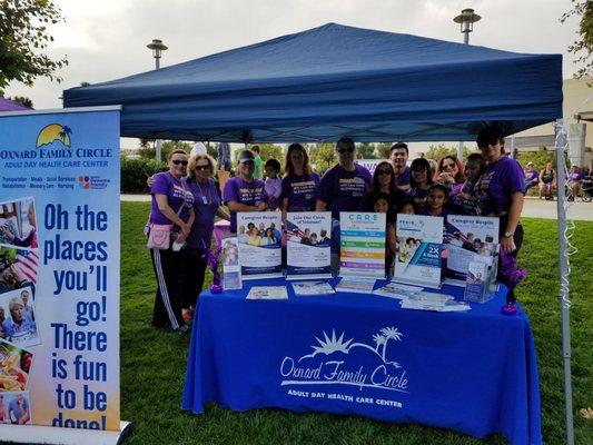 Oxnard Family Circle team at the walk against Alzheimer's!