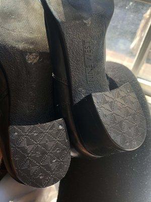 Like new! $80 for patching and adding heels on 2 pairs of boots