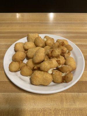 Cheese curds, white cheese