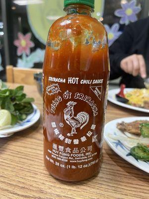 Big bottle of sriracha