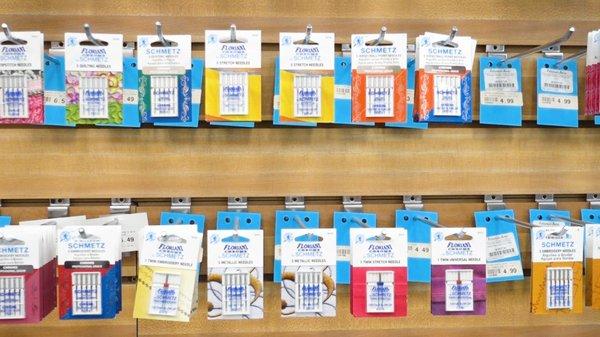 We carry a wide selection of sewing needles.