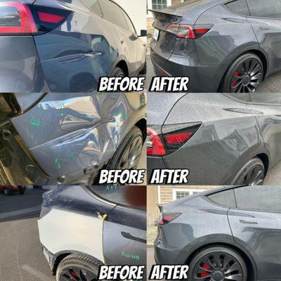 Revitalize your Tesla with our Quarter Panel Repair Service! Our skilled technicians use cutting-edge methods for a flawless restoration.