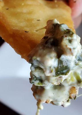 Spinach Dip with Flatbread Wedges