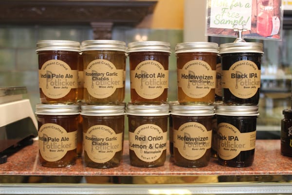 Vermont Crafted Potlicker, Wine and Beer Jelly.  O'Live A Little Specialty Gourmet, Canton, CT