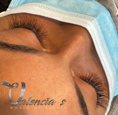 Individual lashes by Dominique Valencia