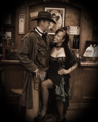 Wife and me in Western theme.