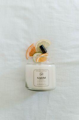 Elevate your senses with our Vanilla Citrus Affirmation Candle  Embrace positivity in every scent.