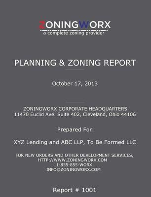 Zoning Research, Zoning Endorsement, Zoning Compliance, Zoning Report, Zoning Reports, Zoning Due Diligence Service, Zoning Endorsement