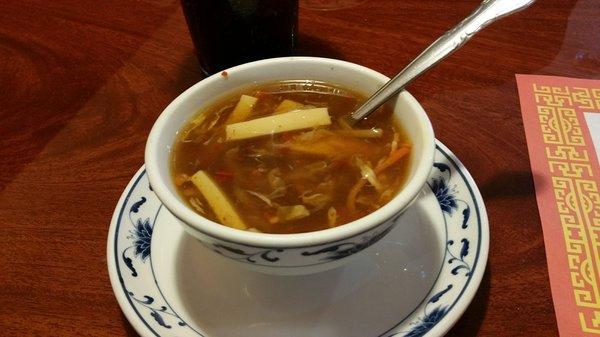 Hot and sour soup!  Yum!