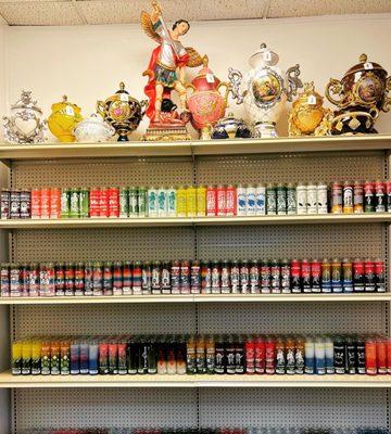 We provide a wide selection of candles for all your religious and spiritual needs!