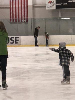 Teaching her to skate