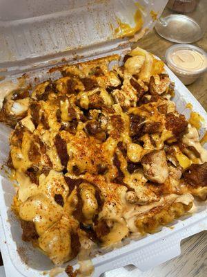 Loaded waffle fries