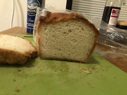 Vegan gluten free white bread loaf