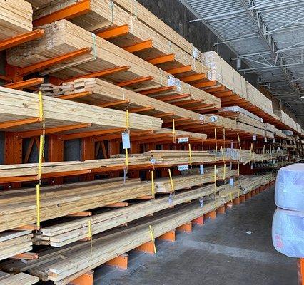 Lumber in The Home Depot in Wichita Falls, Texas.