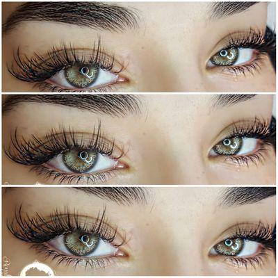 Hybrid lash extensions is a mixture of volume and classic individual lash extensions