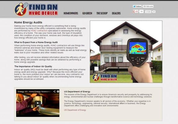 Home energy audit information.