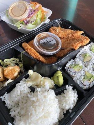 Chicken katsu lunch bento box