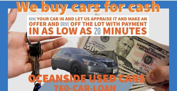 We buy cars