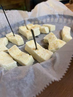 Unbreaded cheese curds! So good!