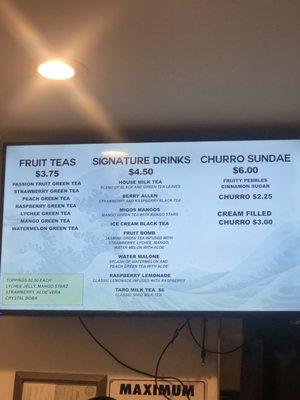 Drinks + Desserts Menu (Oct 2021)