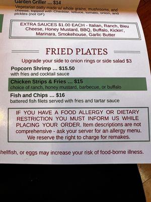 Fried plates