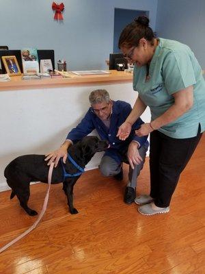 Dr & Mrs Bishnoi taking extra special care of our baby girl Tundra!