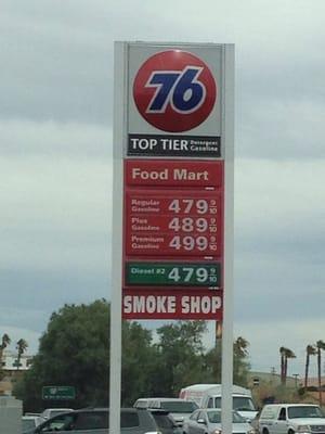 $4.799/gallon for 87 grade on 6/26/2014!