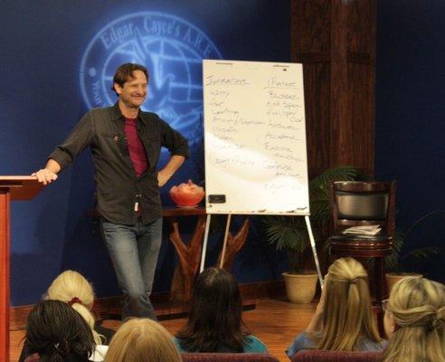 Teaching "Healing the Empath" at the ARE Edgar Cayce Institute in Virginia Beach, VA.