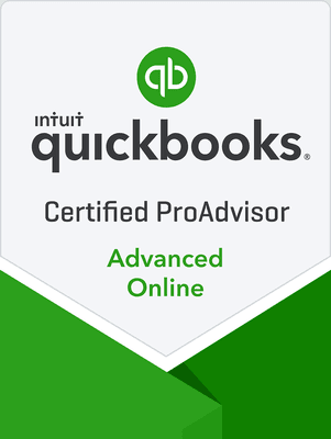 Intuit QuickBooks ADVANCED Certified ProAdvisor.