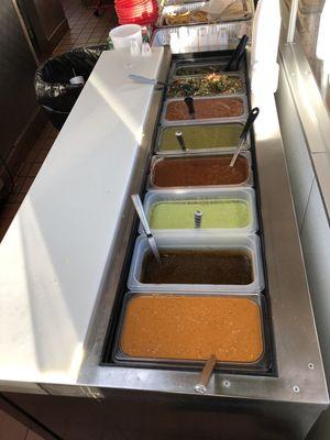 Our delicious salsa bar