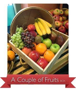 This is our Fruit Box! The fruit changes as the Season does! Just inquire to see what we have in stock!