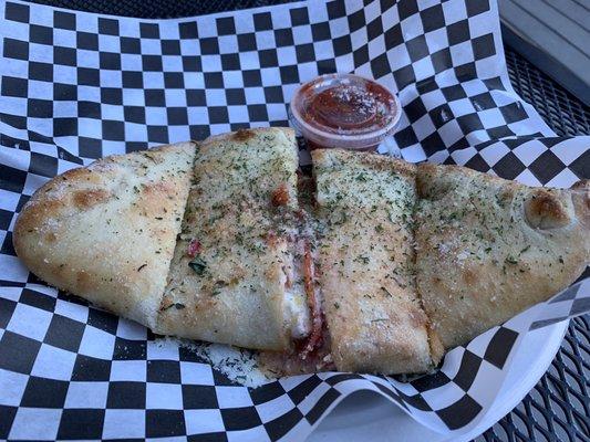 Calzone before I devoured it.