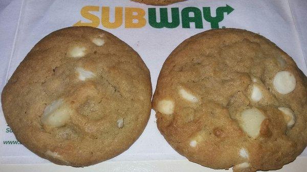 White Chocolate Macadamia cookies are good.