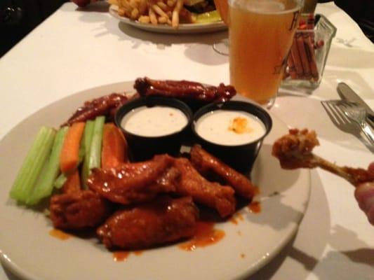 Buffalo & Honey BBQ wings